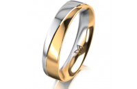 Ring 14 Karat Gelb-/Weissgold 4.5 mm poliert