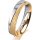 Ring 14 Karat Gelb-/Weissgold 4.5 mm kreismatt
