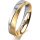 Ring 14 Karat Gelb-/Weissgold 4.5 mm sandmatt