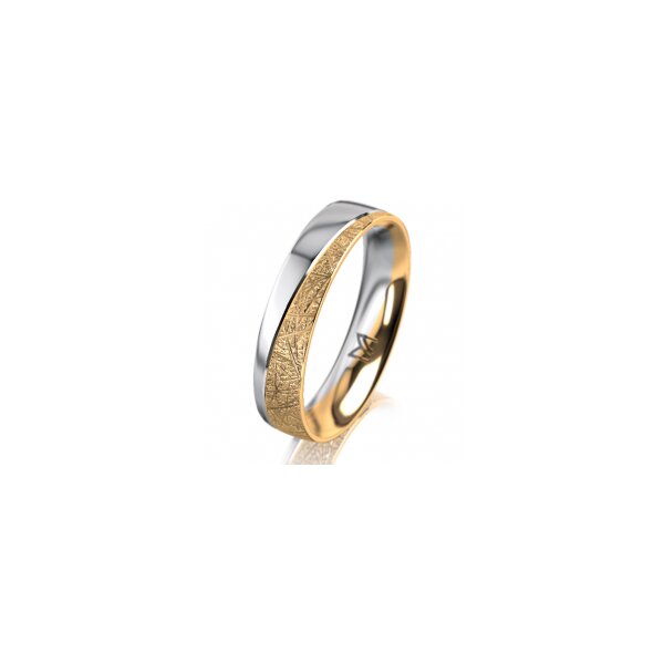 Ring 14 Karat Gelb-/Weissgold 4.5 mm kristallmatt