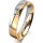 Ring 14 Karat Gelb-/Weissgold 4.5 mm poliert 1 Brillant G vs 0,025ct