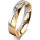 Ring 14 Karat Gelb-/Weissgold 4.5 mm poliert 4 Brillanten G vs Gesamt 0,025ct