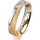 Ring 18 Karat Gelb-/Weissgold 4.5 mm kreismatt