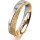 Ring 18 Karat Gelb-/Weissgold 4.5 mm kristallmatt