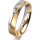 Ring 18 Karat Gelb-/Weissgold 4.5 mm l&auml;ngsmatt 1 Brillant G vs 0,025ct