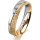 Ring 18 Karat Gelb-/Weissgold 4.5 mm kristallmatt 1 Brillant G vs 0,025ct