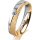 Ring 18 Karat Gelb-/Weissgold 4.5 mm kreismatt 1 Brillant G vs 0,050ct