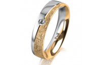Klassik 3 Gold 750 Gelb Weiss 4.5 mm Kristallmatt
