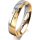Ring 18 Karat Gelb-/Weissgold 4.5 mm poliert 3 Brillanten G vs Gesamt 0,035ct