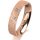 Ring 14 Karat Rotgold 4.5 mm kreismatt 3 Brillanten G vs Gesamt 0,035ct