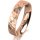 Ring 14 Karat Rotgold 4.5 mm diamantmatt 5 Brillanten G vs Gesamt 0,045ct