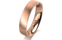 Ring 18 Karat Rotgold 4.5 mm sandmatt