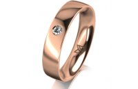 Ring 18 Karat Rotgold 4.5 mm poliert 1 Brillant G vs 0,050ct