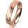 Ring 18 Karat Rotgold 4.5 mm diamantmatt 4 Brillanten G vs Gesamt 0,025ct