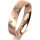 Ring 18 Karat Rotgold 4.5 mm l&auml;ngsmatt 5 Brillanten G vs Gesamt 0,045ct