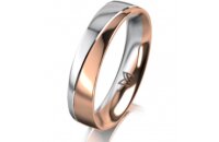 Ring 14 Karat Rot-/Weissgold 4.5 mm poliert
