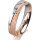 Ring 14 Karat Rot-/Weissgold 4.5 mm kreismatt 1 Brillant G vs 0,025ct