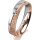 Ring 14 Karat Rot-/Weissgold 4.5 mm kristallmatt 1 Brillant G vs 0,025ct