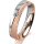 Ring 14 Karat Rot-/Weissgold 4.5 mm kreismatt 1 Brillant G vs 0,050ct