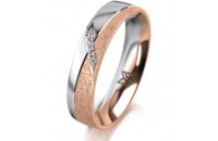 Ring 14 Karat Rot-/Weissgold 4.5 mm kreismatt 4...