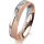 Ring 14 Karat Rot-/Weissgold 4.5 mm kreismatt 4 Brillanten G vs Gesamt 0,025ct