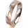 Ring 14 Karat Rot-/Weissgold 4.5 mm sandmatt 4 Brillanten G vs Gesamt 0,025ct