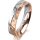 Ring 14 Karat Rot-/Weissgold 4.5 mm diamantmatt 4 Brillanten G vs Gesamt 0,025ct