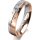 Ring 14 Karat Rot-/Weissgold 4.5 mm poliert 5 Brillanten G vs Gesamt 0,045ct
