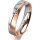 Ring 18 Karat Rot-/Weissgold 4.5 mm l&auml;ngsmatt 1 Brillant G vs 0,025ct