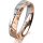 Ring 18 Karat Rot-/Weissgold 4.5 mm diamantmatt 1 Brillant G vs 0,025ct