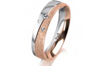 Ring 18 Karat Rot-/Weissgold 4.5 mm kreismatt 3...