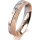 Ring 18 Karat Rot-/Weissgold 4.5 mm kreismatt 3 Brillanten G vs Gesamt 0,035ct