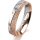 Ring 18 Karat Rot-/Weissgold 4.5 mm kristallmatt 3 Brillanten G vs Gesamt 0,035ct