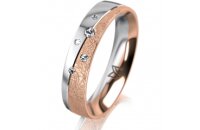 Ring 18 Karat Rot-/Weissgold 4.5 mm kreismatt 5...
