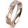 Ring 18 Karat Rot-/Weissgold 4.5 mm sandmatt 5 Brillanten G vs Gesamt 0,045ct