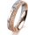Ring 18 Karat Rot-/Weissgold 4.5 mm kristallmatt 5 Brillanten G vs Gesamt 0,045ct