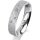 Ring 14 Karat Weissgold 4.5 mm kreismatt 5 Brillanten G vs Gesamt 0,045ct