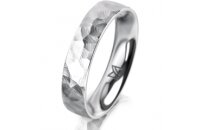 Ring 18 Karat Weissgold 4.5 mm diamantmatt