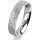 Ring 18 Karat Weissgold 4.5 mm kristallmatt 3 Brillanten G vs Gesamt 0,035ct