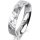 Ring 18 Karat Weissgold 4.5 mm diamantmatt 5 Brillanten G vs Gesamt 0,045ct