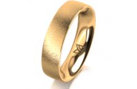 Ring 14 Karat Gelbgold 5.0 mm sandmatt