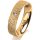Ring 14 Karat Gelbgold 5.0 mm kristallmatt 1 Brillant G vs 0,025ct