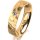 Ring 14 Karat Gelbgold 5.0 mm diamantmatt 1 Brillant G vs 0,050ct