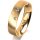 Ring 14 Karat Gelbgold 5.0 mm längsmatt 3 Brillanten G vs Gesamt 0,040ct