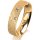 Ring 14 Karat Gelbgold 5.0 mm kreismatt 3 Brillanten G vs Gesamt 0,040ct