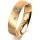 Ring 14 Karat Gelbgold 5.0 mm sandmatt 3 Brillanten G vs Gesamt 0,040ct