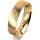 Ring 14 Karat Gelbgold 5.0 mm l&auml;ngsmatt 5 Brillanten G vs Gesamt 0,035ct