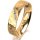 Ring 14 Karat Gelbgold 5.0 mm diamantmatt 5 Brillanten G vs Gesamt 0,035ct