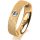 Ring 14 Karat Gelbgold 5.0 mm kreismatt 1 Brillant G vs 0,090ct
