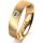 Ring 14 Karat Gelbgold 5.0 mm sandmatt 1 Brillant G vs 0,090ct